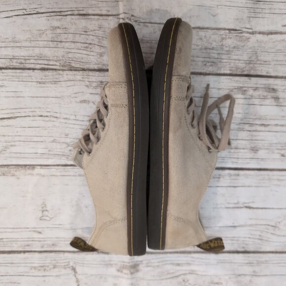 Dr. Martens Lester Canvas Oxford Shoes Beige Low-Top Casual – Men’s 11 - Picture 8 of 10